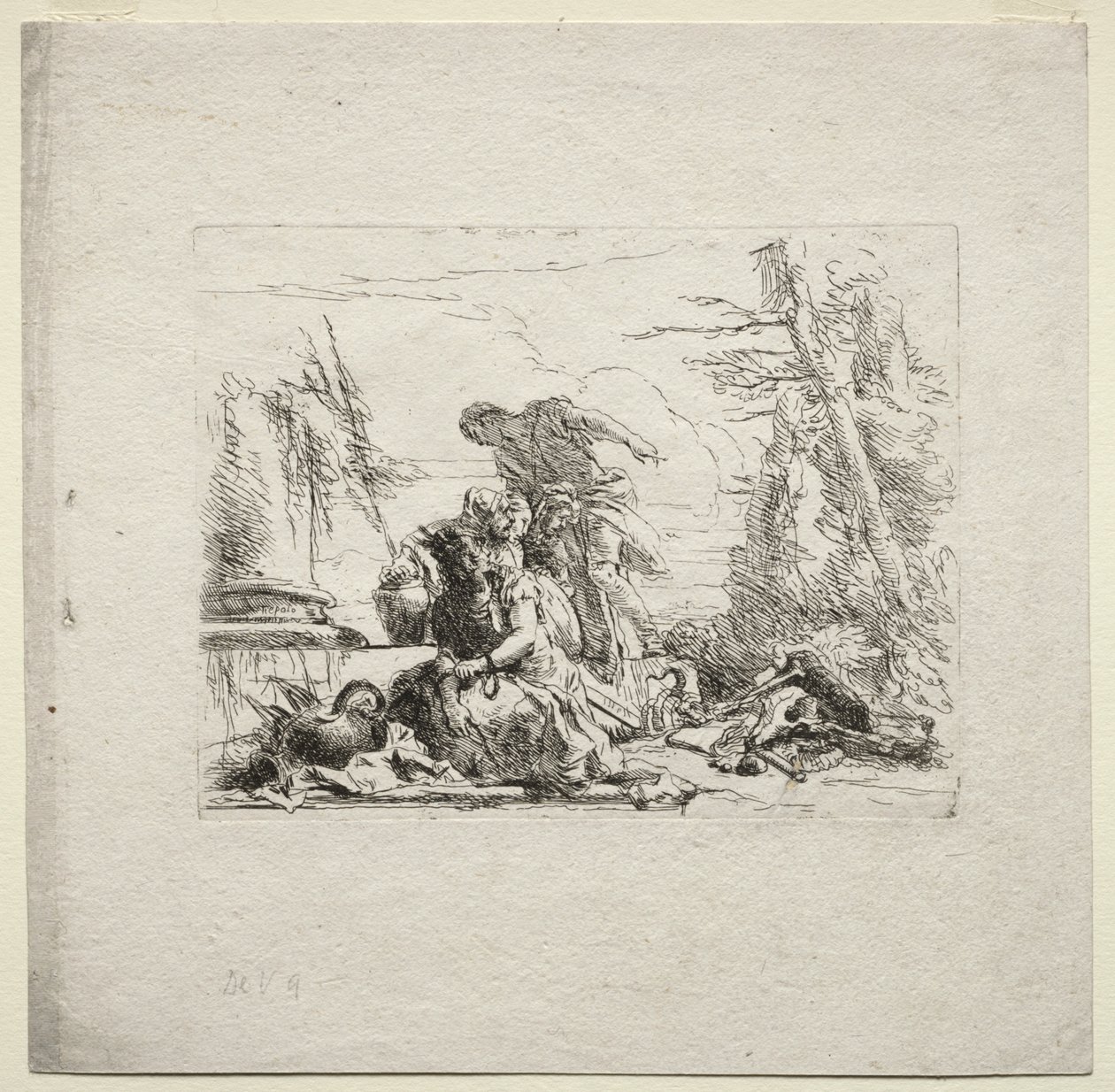 Divers Caprices : La Femme en Menottes - Giovanni Battista Tiepolo