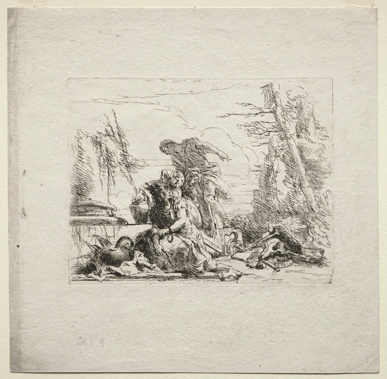 Divers Caprices : La Femme en menottes, 1785 - Giovanni Battista Tiepolo