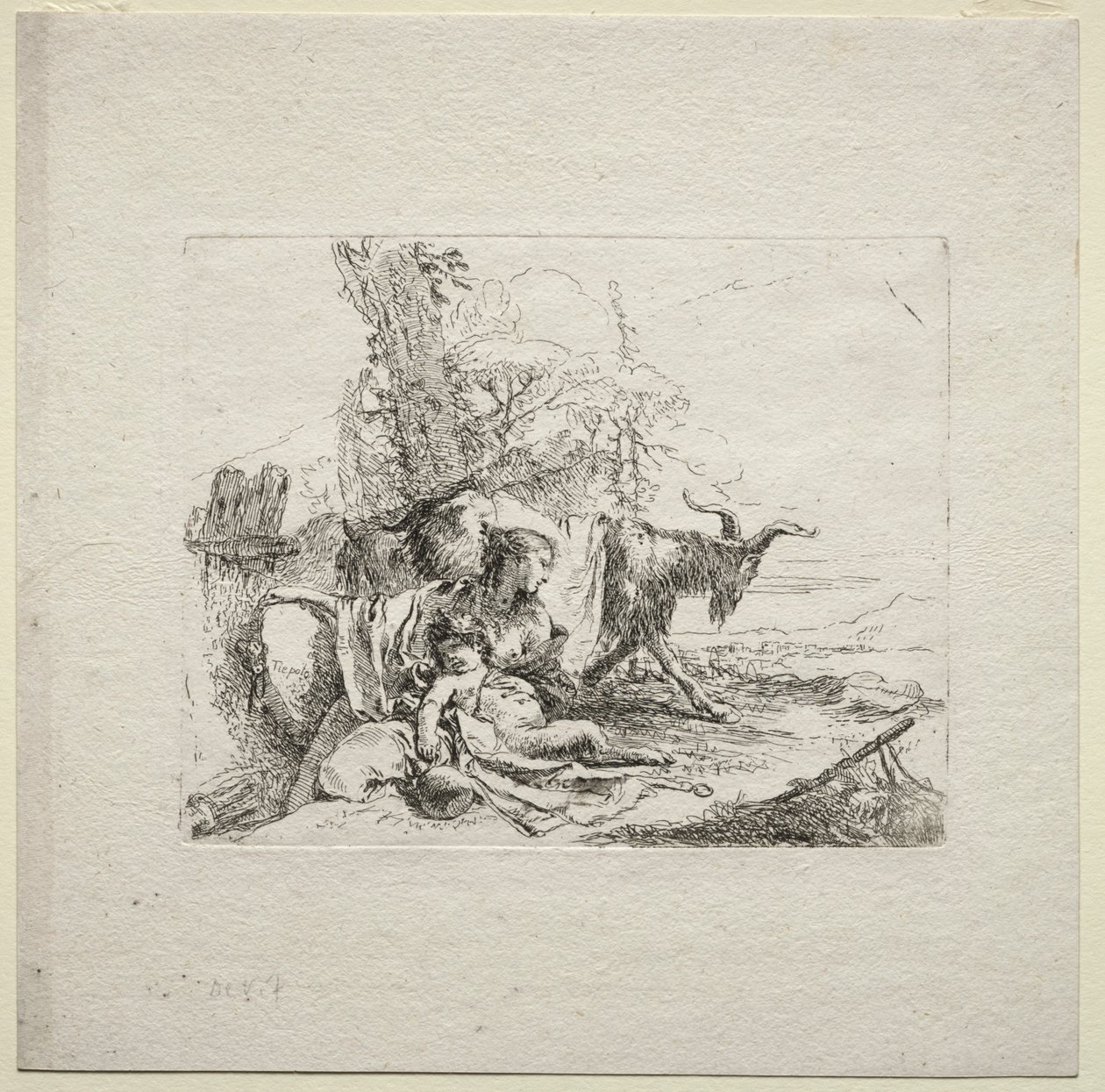 Divers Caprices : La femme au tambourin - Giovanni Battista Tiepolo