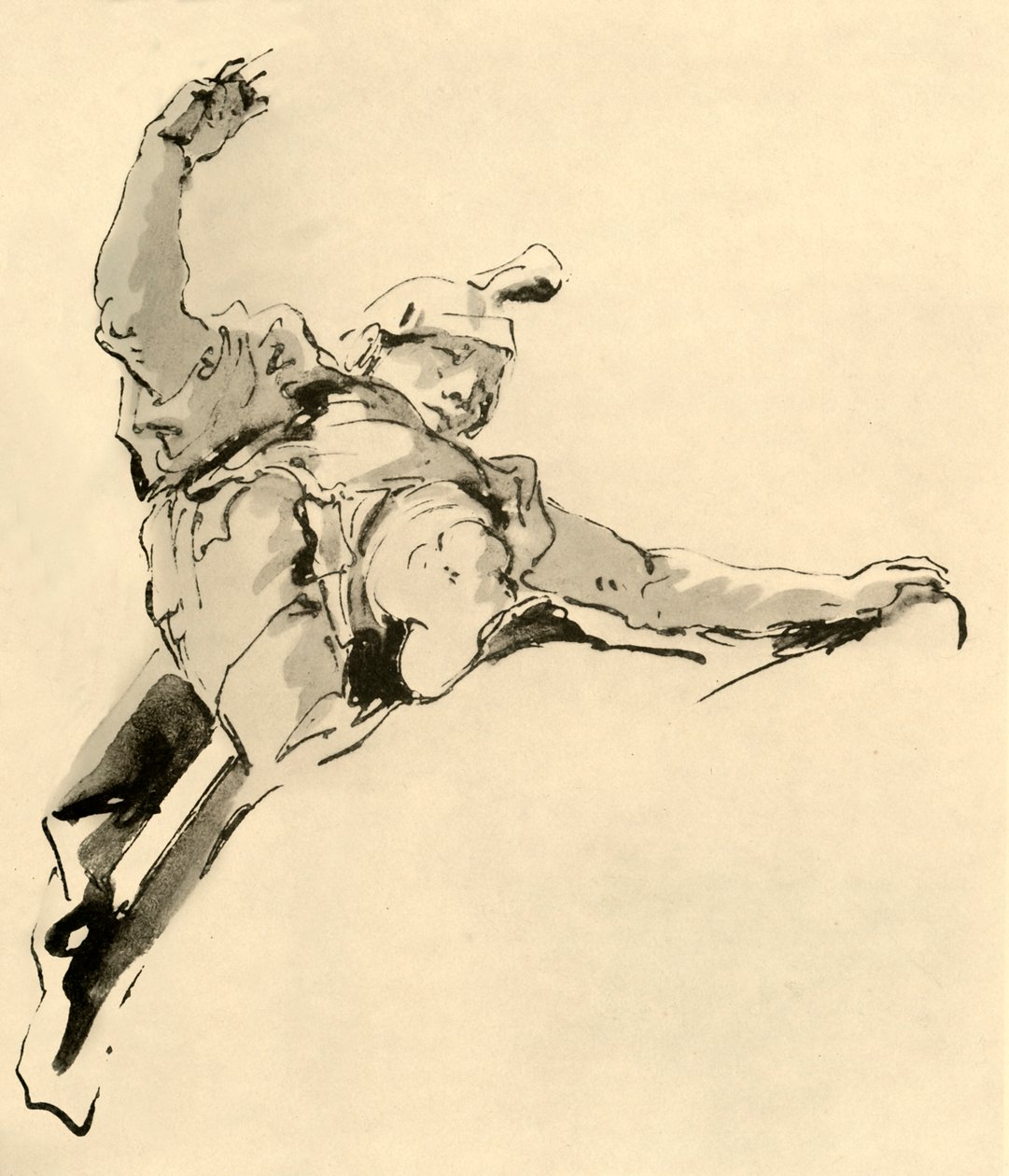 Guerrier debout sur des nuages, milieu du 18e siècle, 1928 - Giovanni Battista Tiepolo