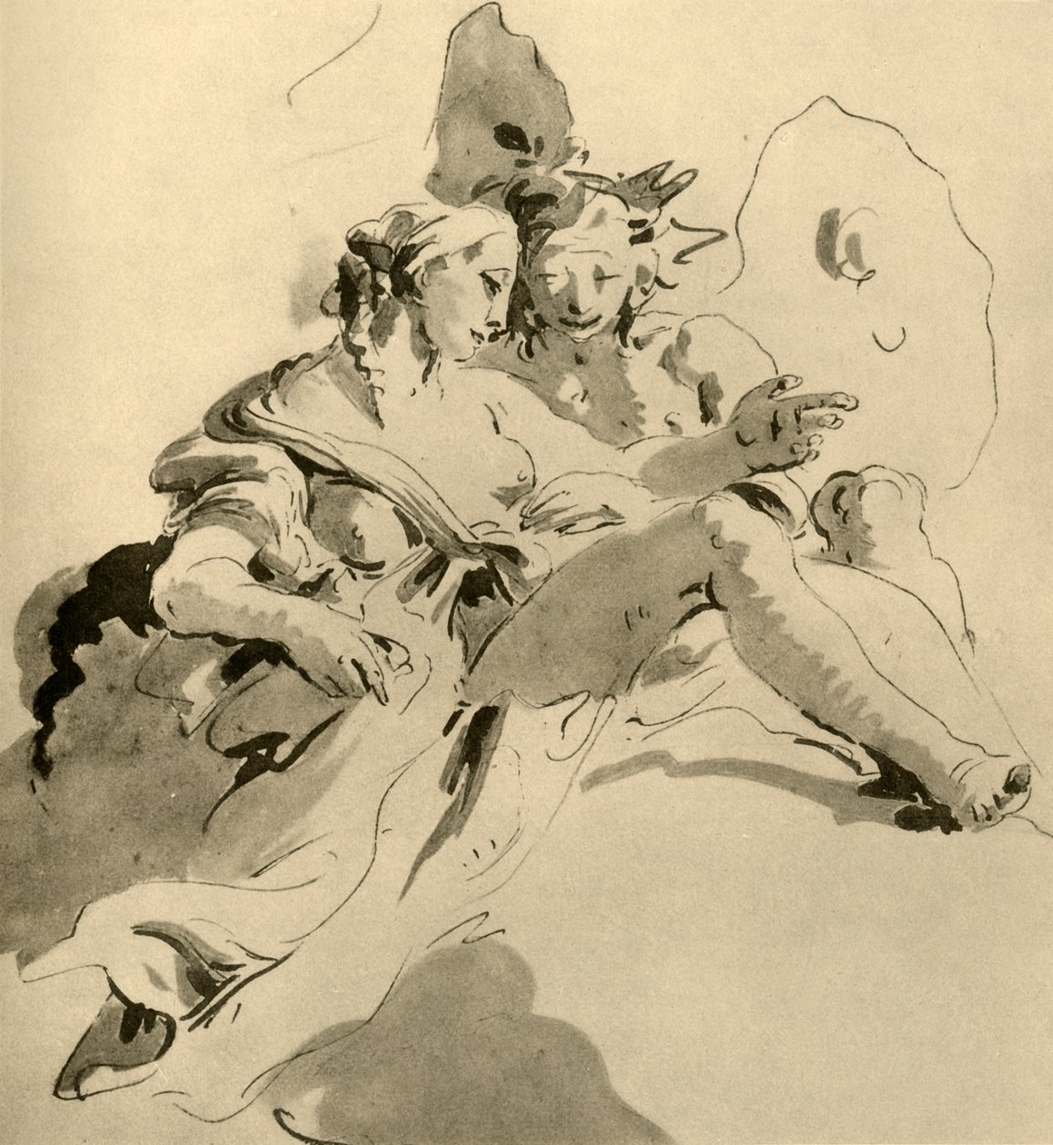 Zéphyr et Flora, milieu du 18ème siècle, 1928 - Giovanni Battista Tiepolo