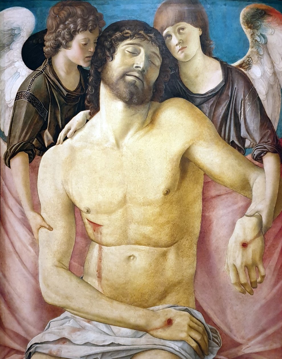 French : Le Christ mort, soutenu par deux anges The Dead Christ, Supported by Two Angels - Giovanni Bellini