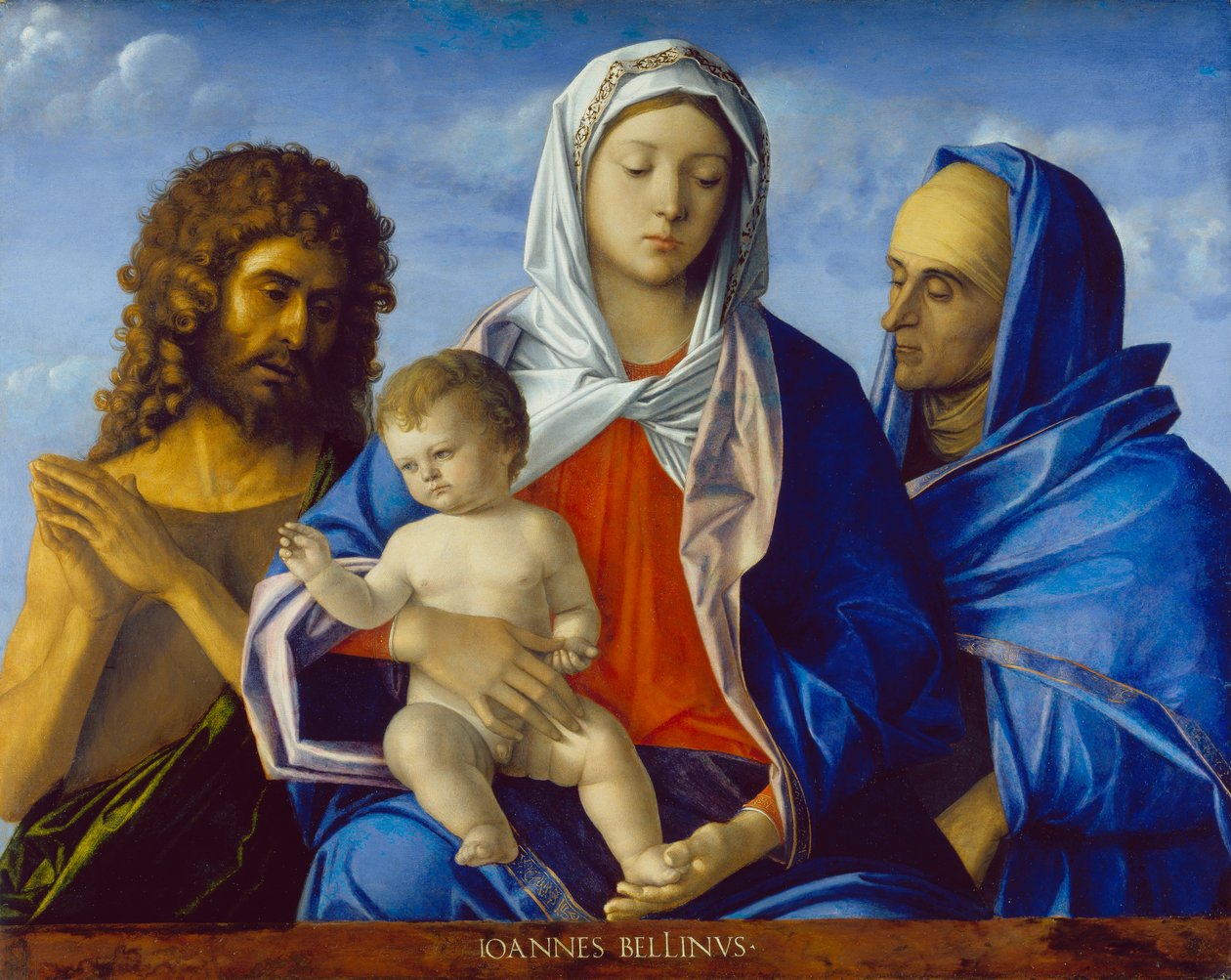 Madone et enfant avec saints Jean-Baptiste et Élisabeth - Giovanni Bellini