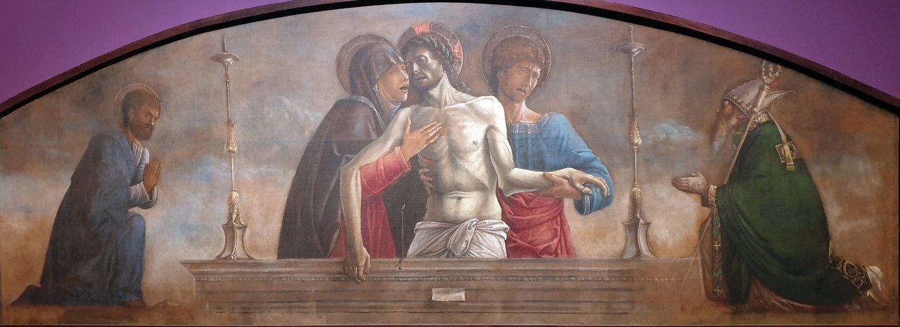 La lamentation avec les saints Marc et Nicolas de Bari - Giovanni Bellini