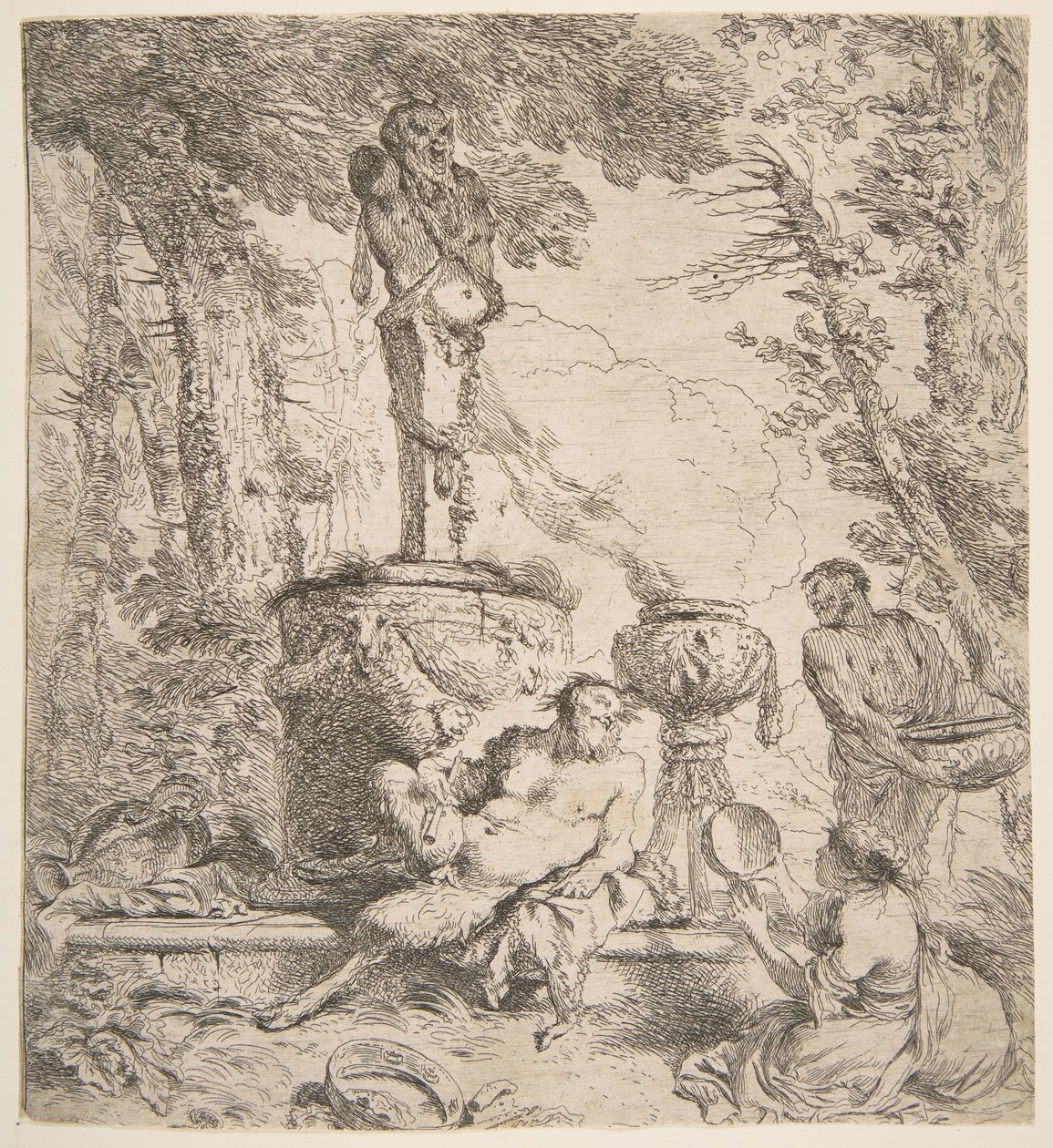 Bacchanale devant un autel aux dieux, vers 1645 - Giovanni Benedetto Castiglione