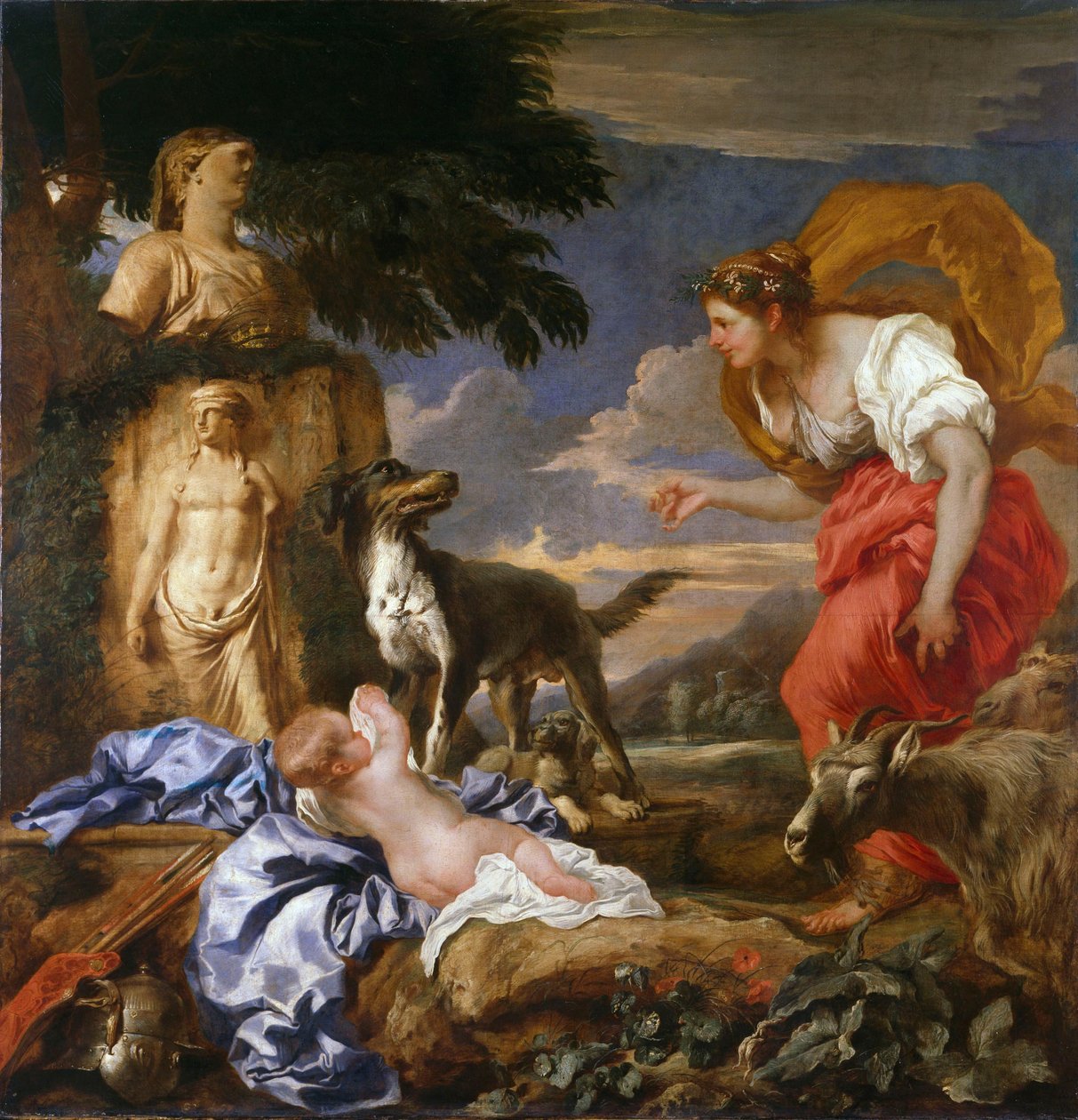 Cyrus mit der Frau des Hirten Spako - Giovanni Benedetto Castiglione