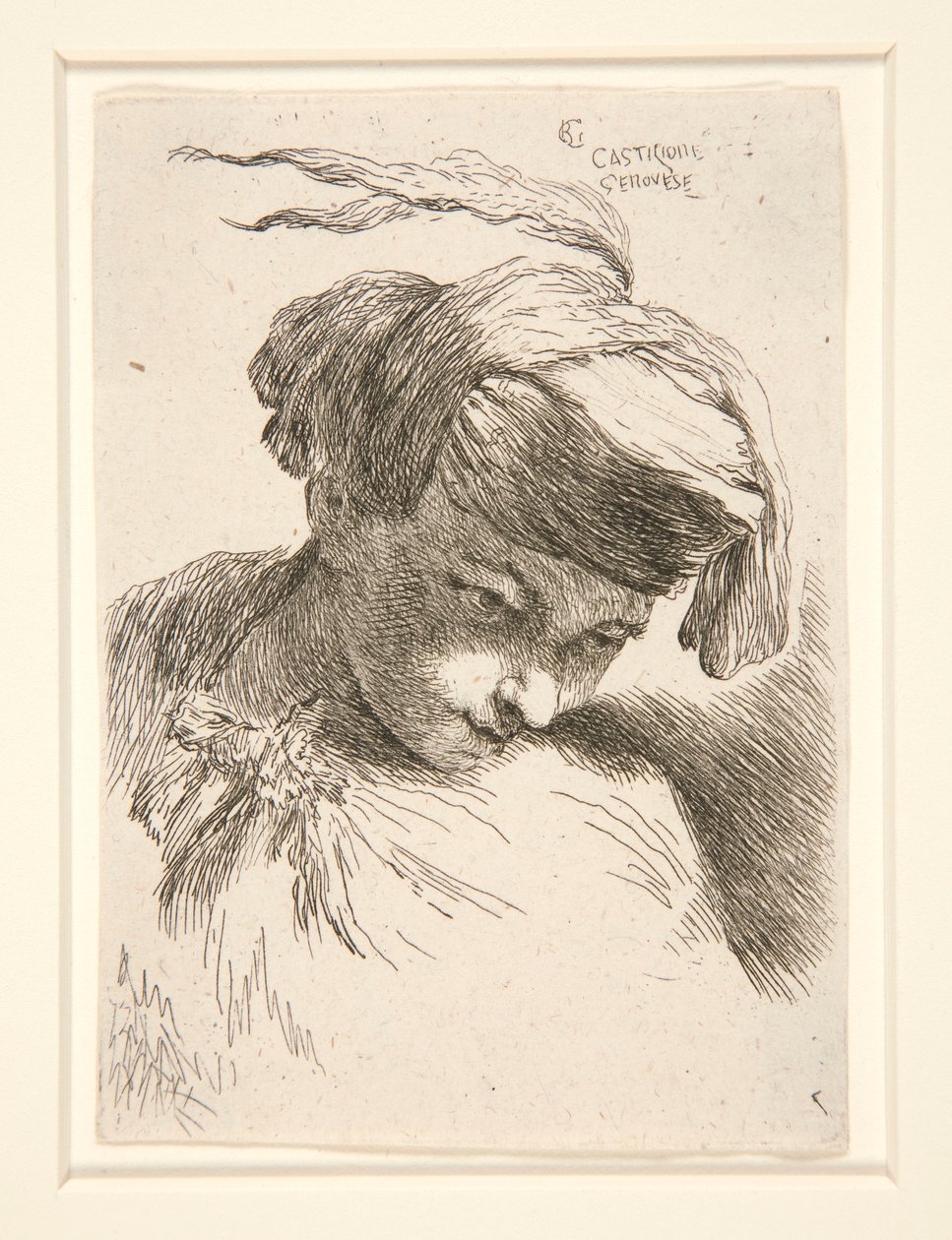 Figure avec la tête appuyée sur l