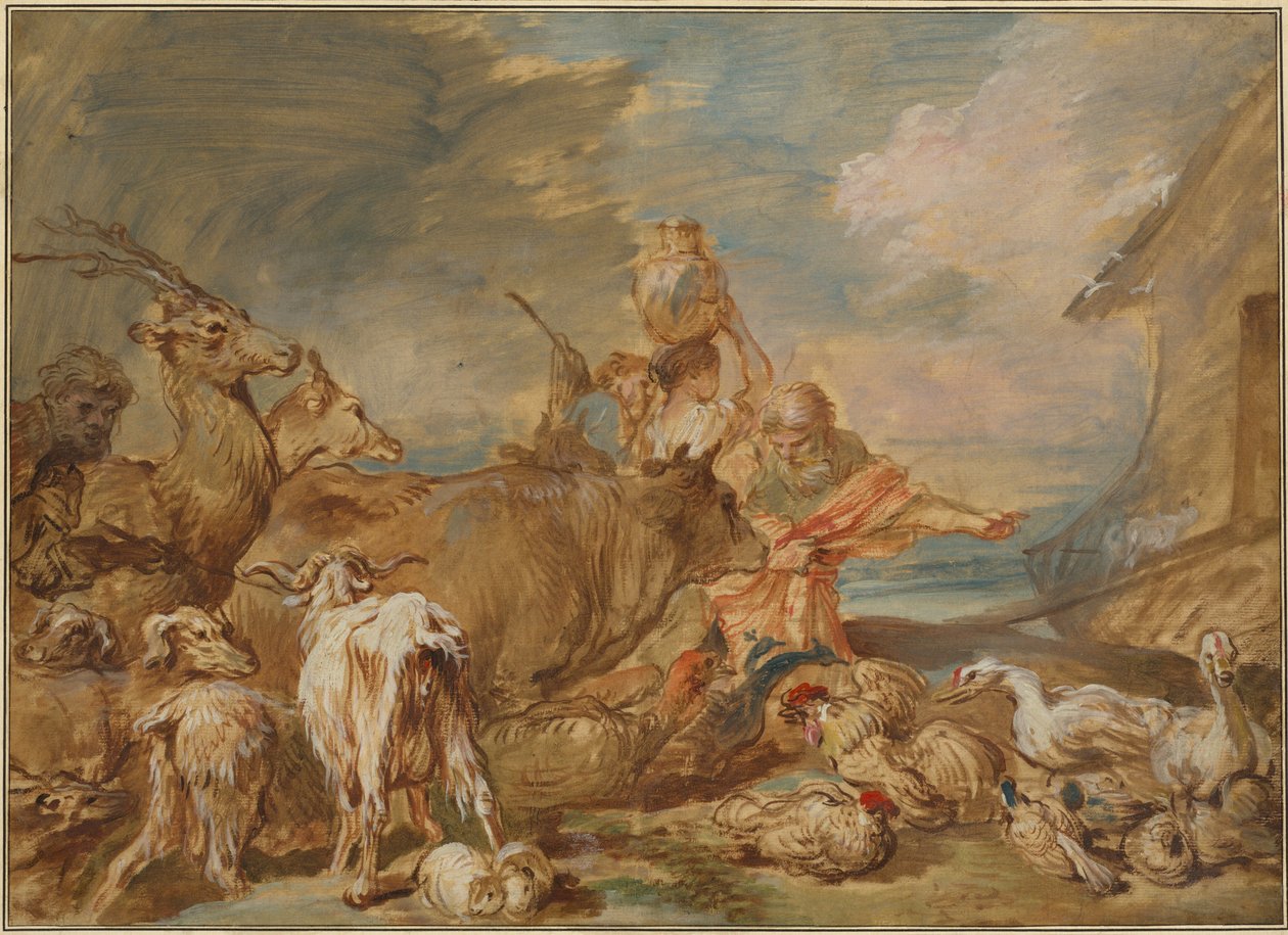 Noah führt die Tiere in die Arche - Giovanni Benedetto Castiglione