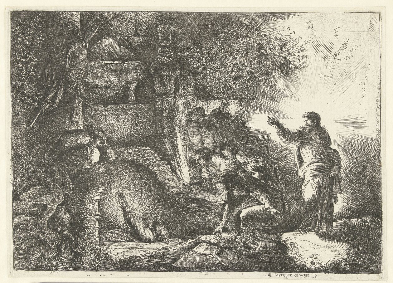 Résurrection de Lazare - Giovanni Benedetto Castiglione
