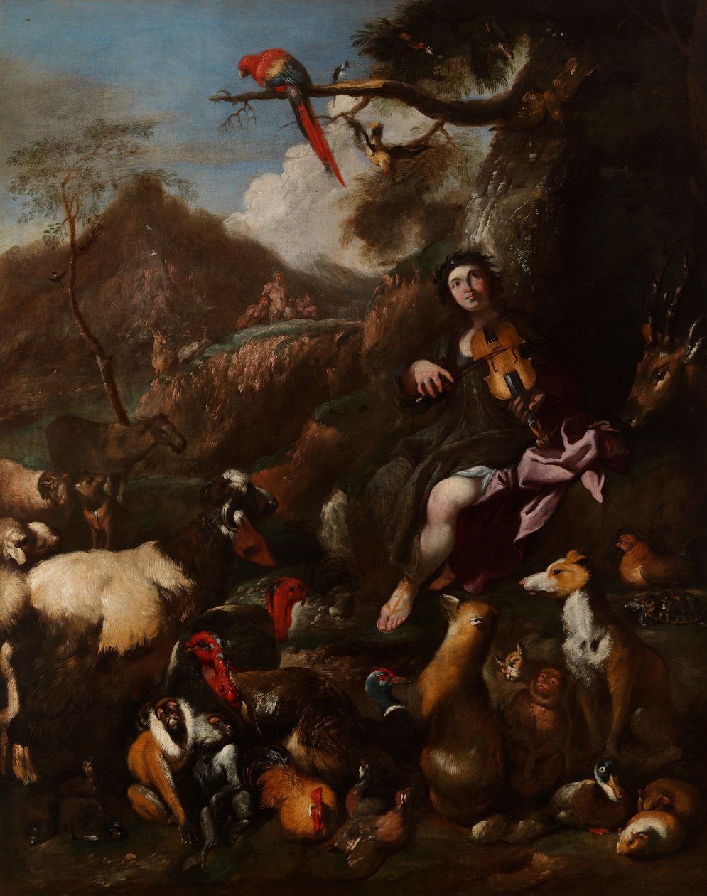 Orphée chantant aux animaux - Giovanni Benedetto Castiglione