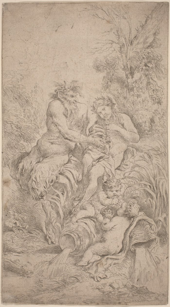 Pan et Olympus - Giovanni Benedetto Castiglione