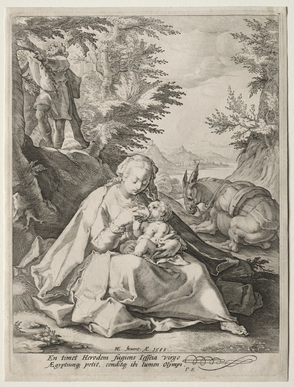 Repos pendant la fuite en Égypte - Giovanni Benedetto Castiglione