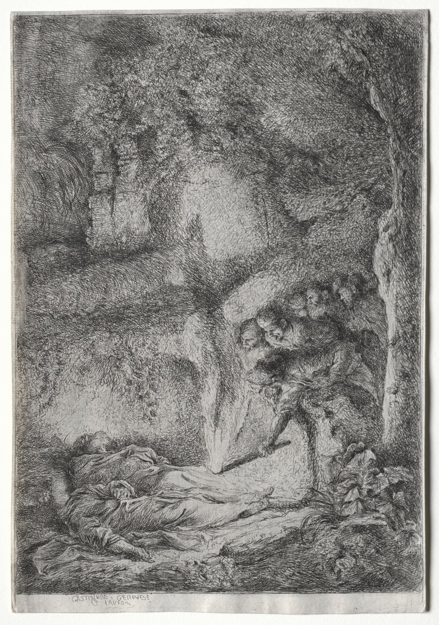 La découverte des corps des saints Pierre et Paul - Giovanni Benedetto Castiglione