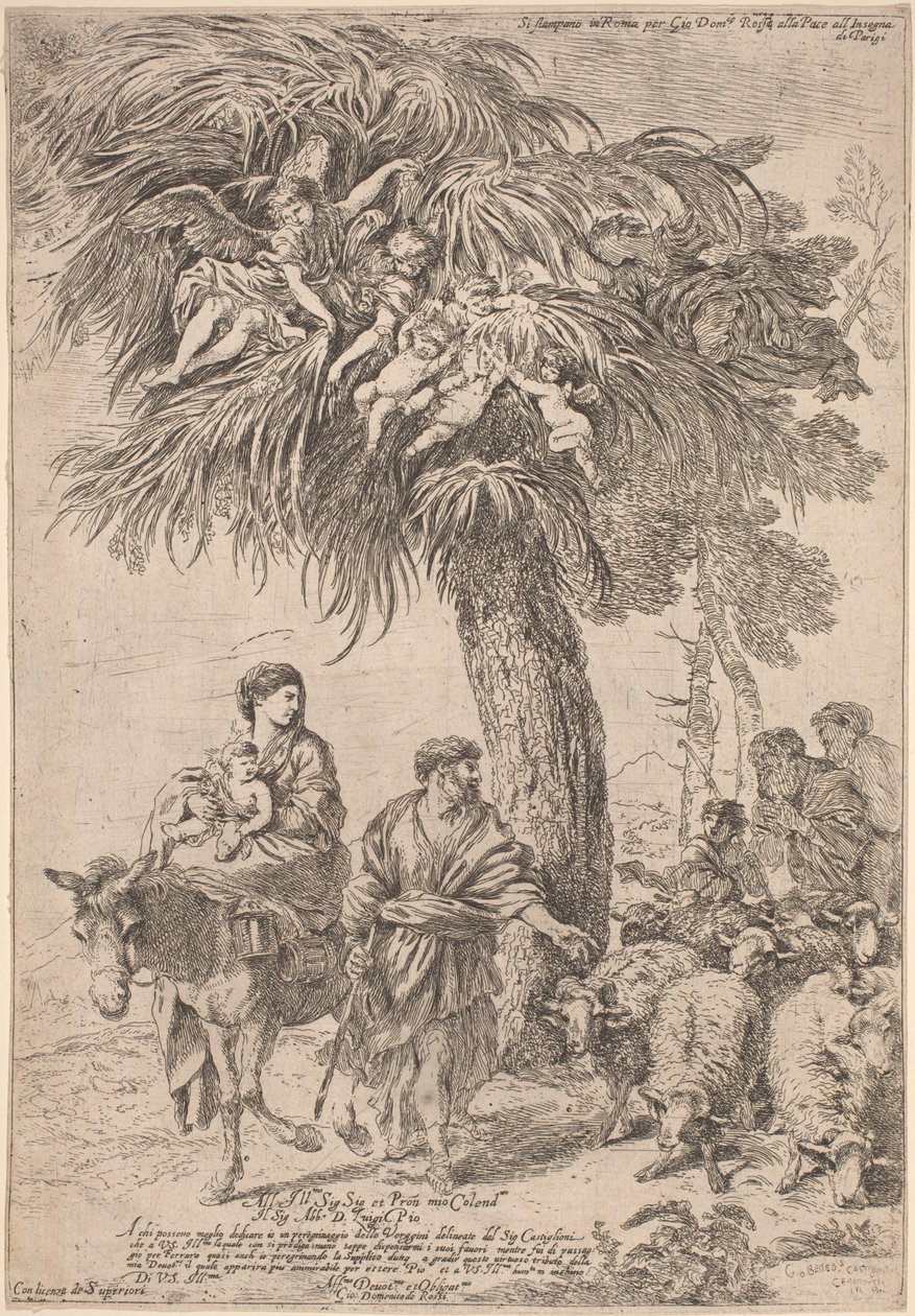 La fuite en Égypte - Giovanni Benedetto Castiglione