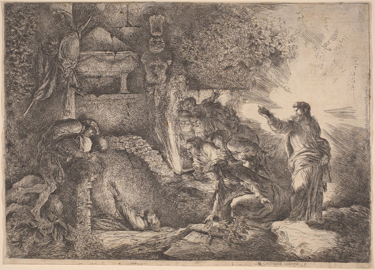 La Résurrection de Lazare - Giovanni Benedetto Castiglione