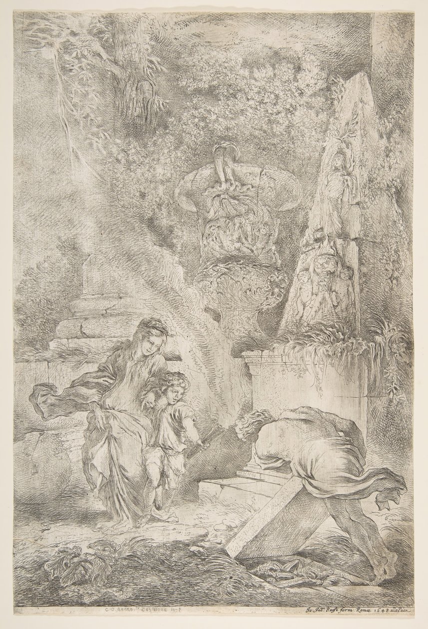 Thésée trouvant les armes de son père - Giovanni Benedetto Castiglione