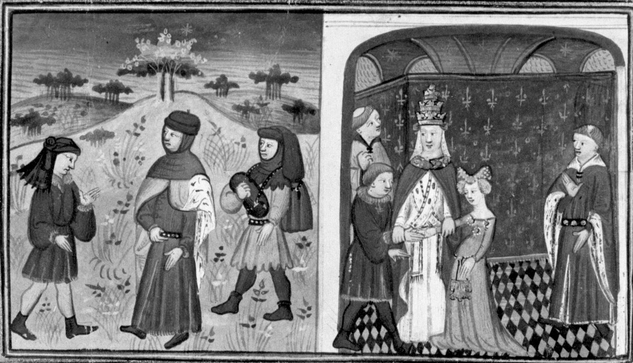 Décaméron, Alexandre rencontre un jeune abbé; le Pape unit en mariage Alexandre et la princesse d’Angleterre. Deuxième journée, nouvelle 3 - Giovanni Boccaccio