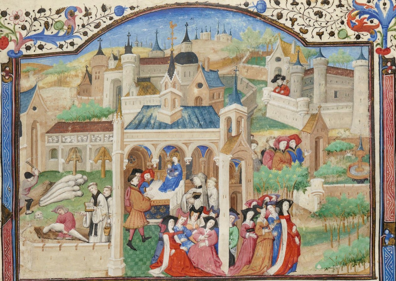 Décaméron, Départ des conteurs du Décaméron de Florence - Giovanni Boccaccio