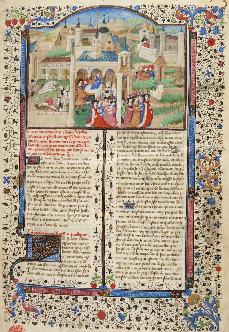 Décaméron, Départ des conteurs du Décaméron de Florence - Giovanni Boccaccio