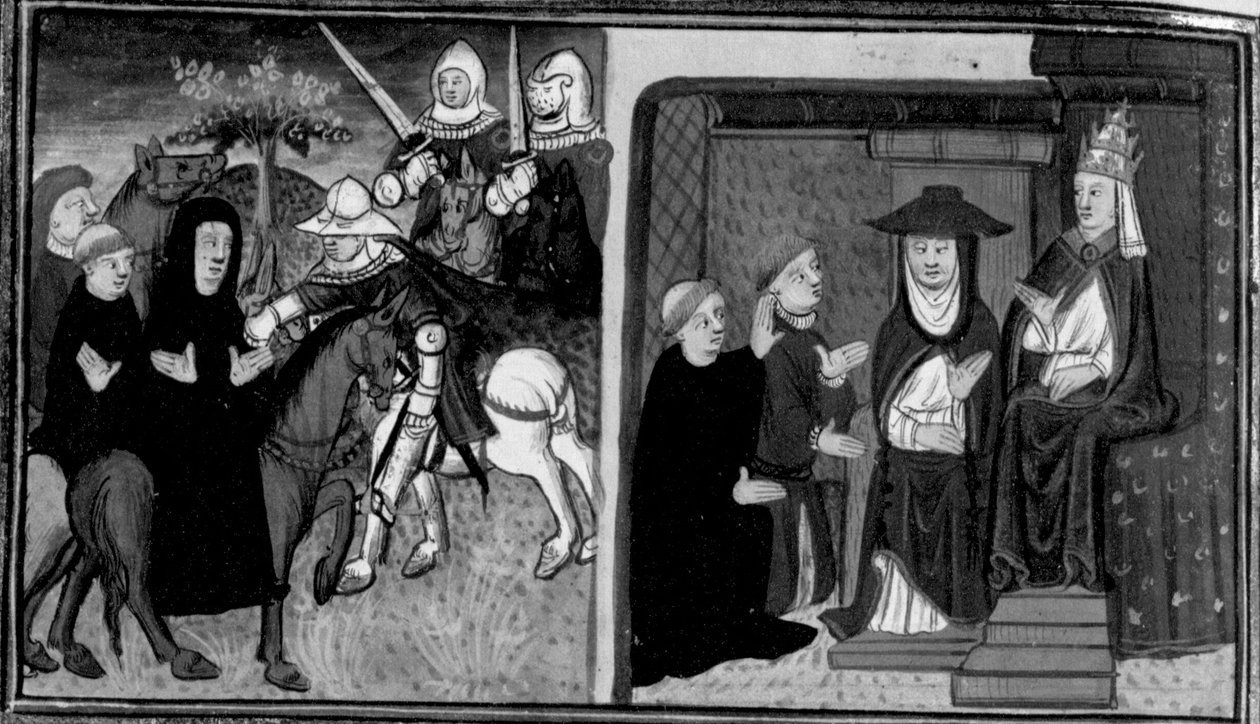 Décaméron, Ghino di Tacco capture l’abbé de Clignì ; l’abbé intercède pour Ghino auprès du Pape. Dixième journée, nouvelle 2 - Giovanni Boccaccio