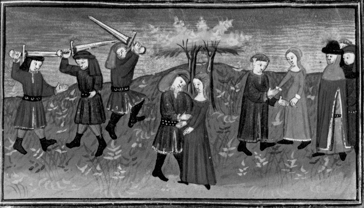 Décaméron, Giannole et Minghino tentent d’enlever Agnès; Agnès épouse Minghino. Cinquième journée, nouvelle 5 - Giovanni Boccaccio