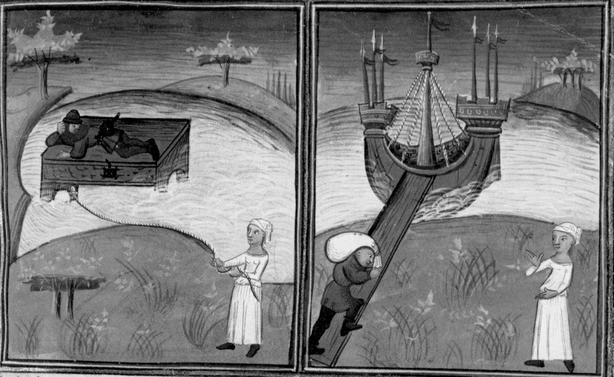 Décaméron, Landolfo Rufolo est sauvé par une femme ; Landolfo repart chez lui. Deuxième journée, nouvelle 4 - Giovanni Boccaccio
