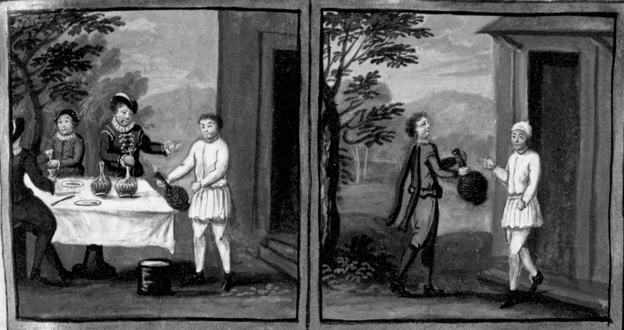 Décaméron, Le boulanger Cisti offre du vin à Geri Spina et ses hôtes ; un serviteur de Geri se rend chez Cisti pour demander du vin. Sixième journée, nouvelle 2 - Giovanni Boccaccio