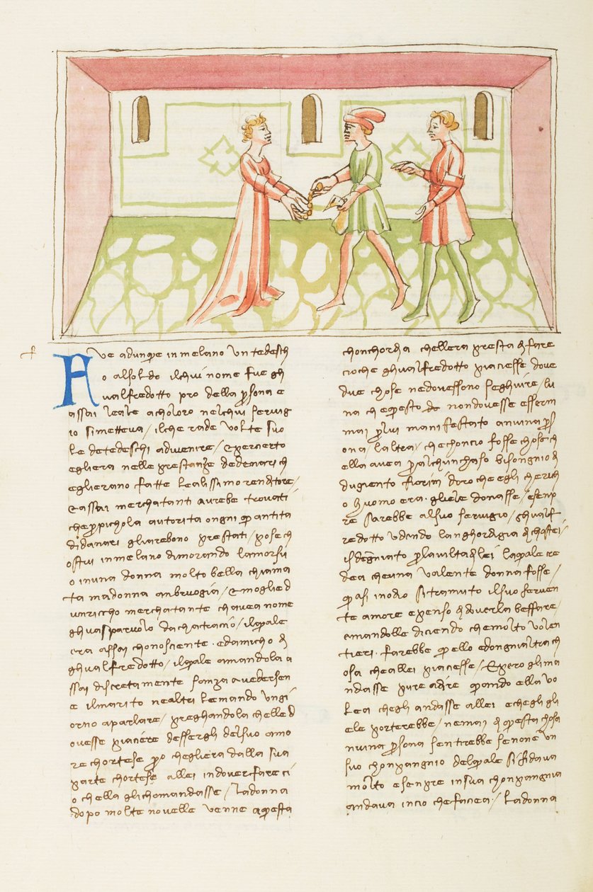 Décaméron, Le demi-monde ; Gulfardo payant Ambruogia, Huitième journée, nouvelle 1. - Giovanni Boccaccio