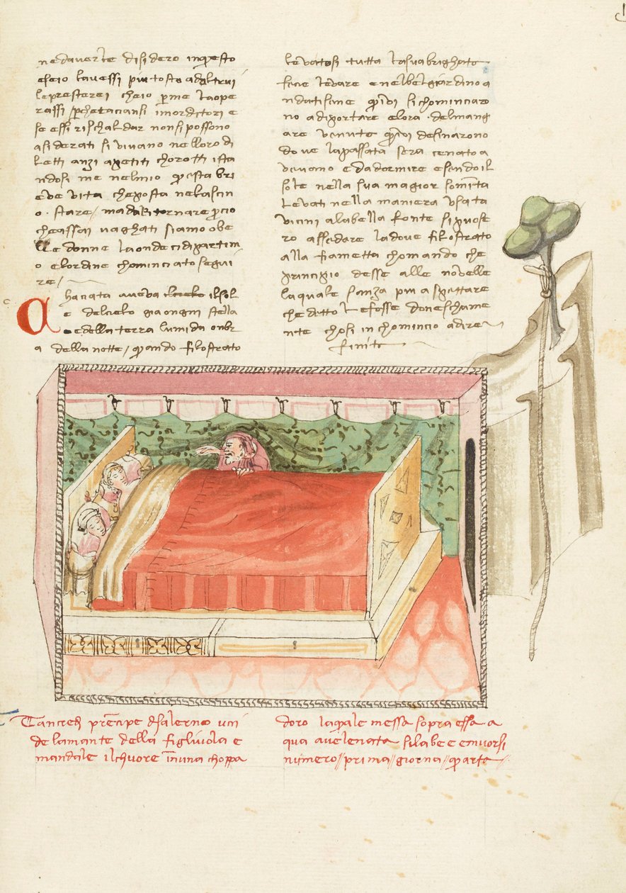 Décaméron, Le triomphe de la mort Tancredi épiant les amants, Quatrème journée, nouvelle 1. - Giovanni Boccaccio