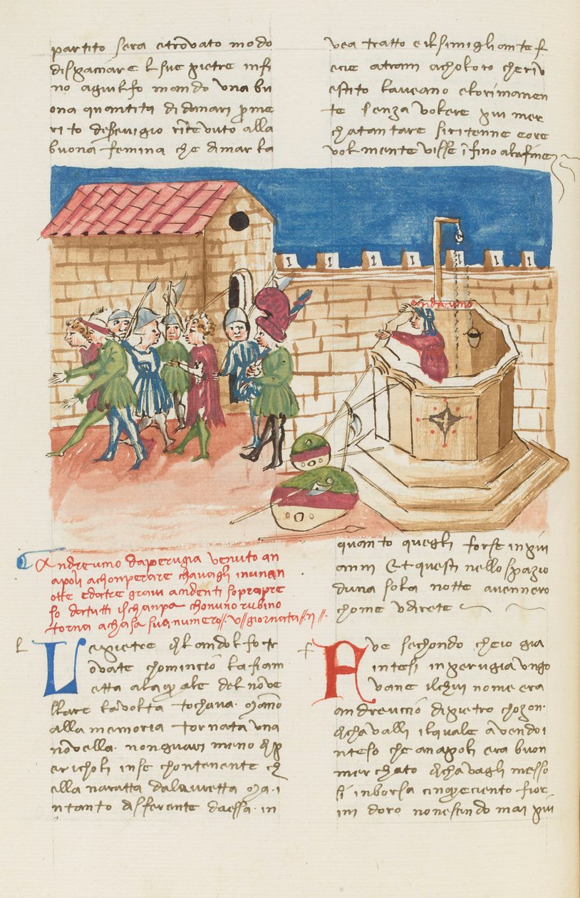 Décaméron, Les parfums de Naples - Andreuccio di Pietro sortant du puits, Deuxième journée, nouvelle 5. - Giovanni Boccaccio