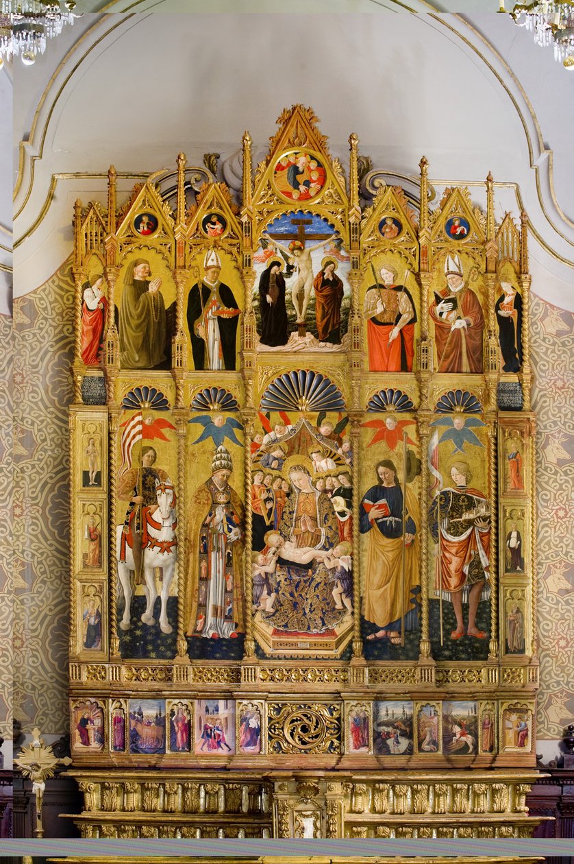 Polyptyque avec la Vierge à l
