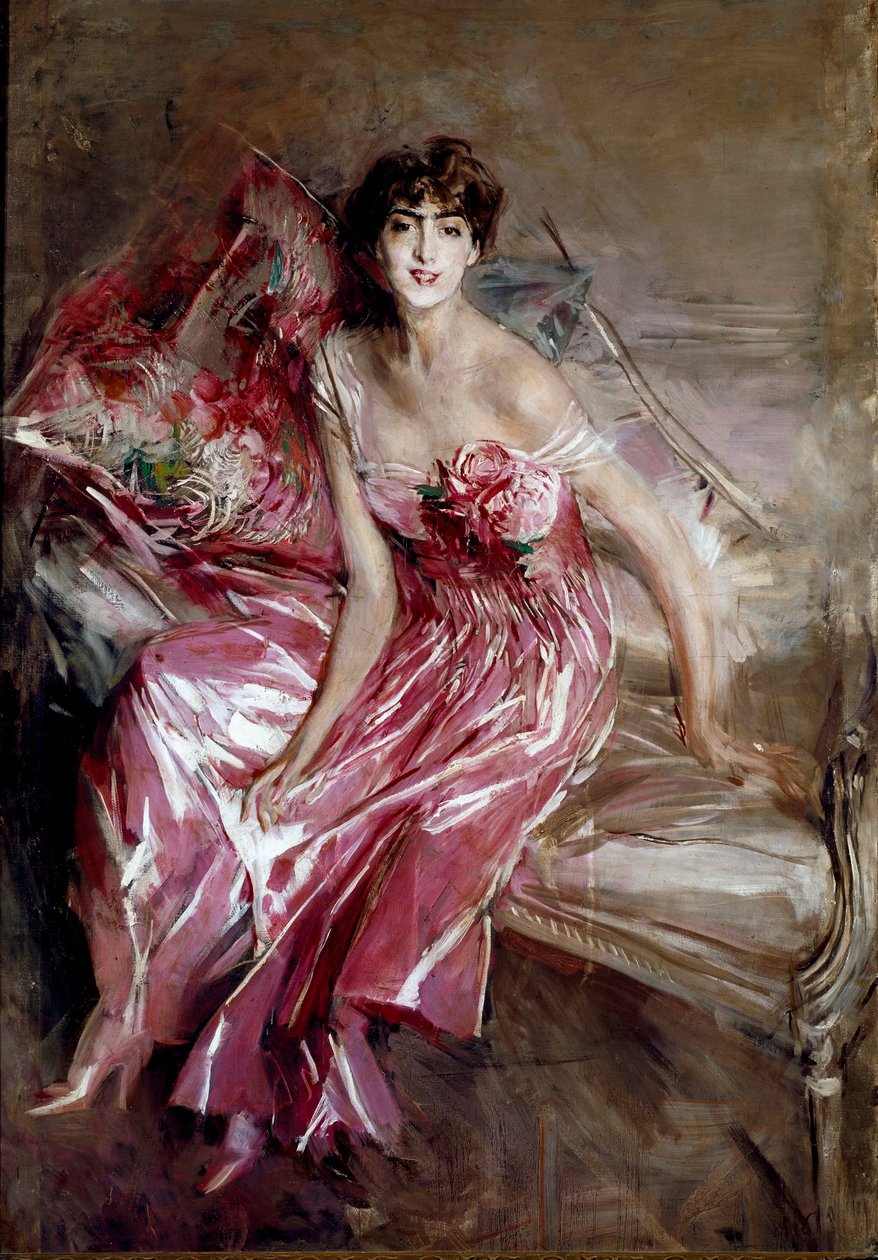 Portrait de Madame Olivia Concha de Fontecilla ou la Dame en rose - Giovanni Boldini