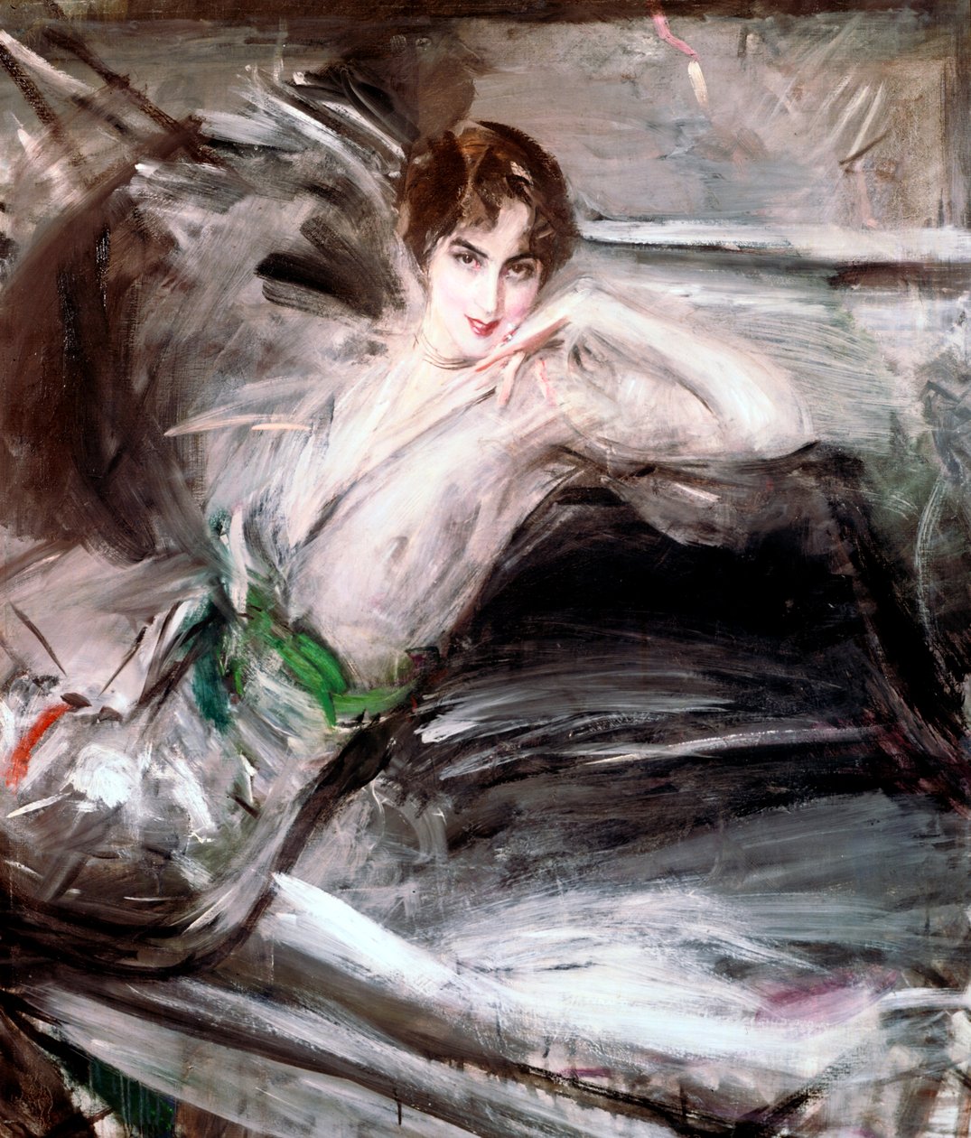 Femme assise sur une chaise, vers 1860 - Giovanni Boldini
