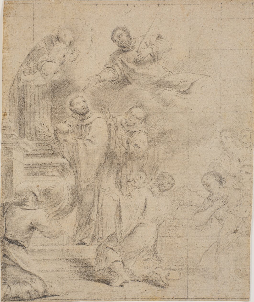 Saint Bernard sauvant le crâne de Saint Césaire - Giovanni Bonati