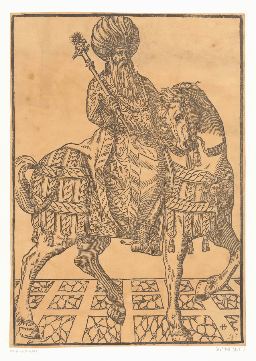 Homme à cheval avec un turban - Giovanni Britto