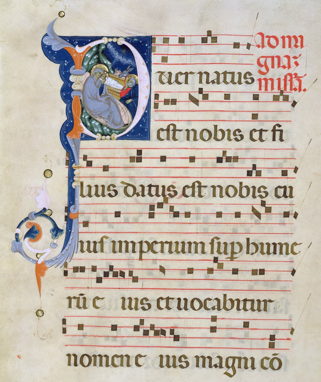 Ms 561 Page avec initiale historiée 