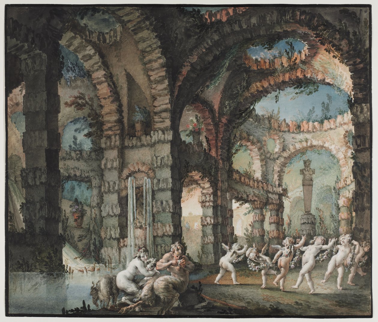 Famille de satyres avec chérubins dansants, c. 1775-76 - Giovanni David