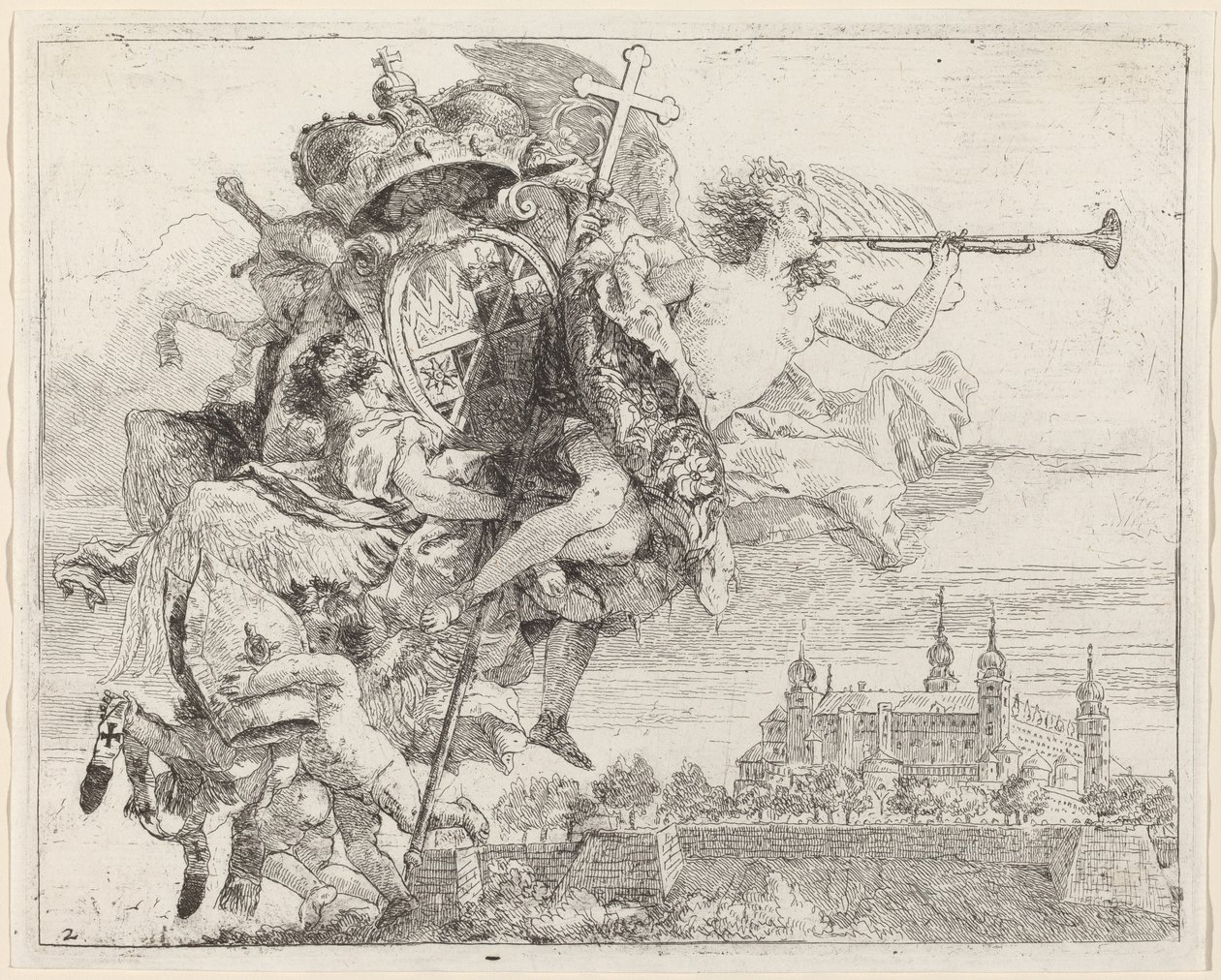 Armoiries de Karl Philip von Greiffenklau, Prince-Évêque de Wurzburg - Giovanni Domenico Tiepolo