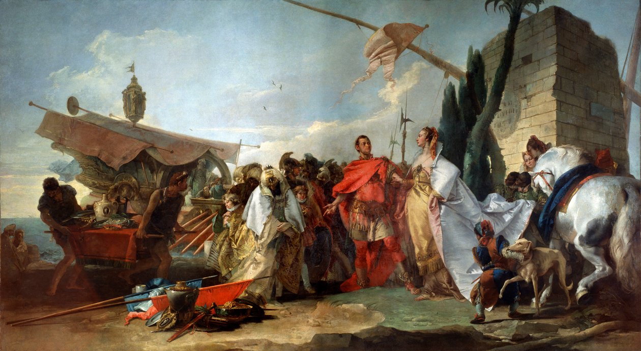César rencontrant Cléopâtre, 1747 - Giovanni Domenico Tiepolo