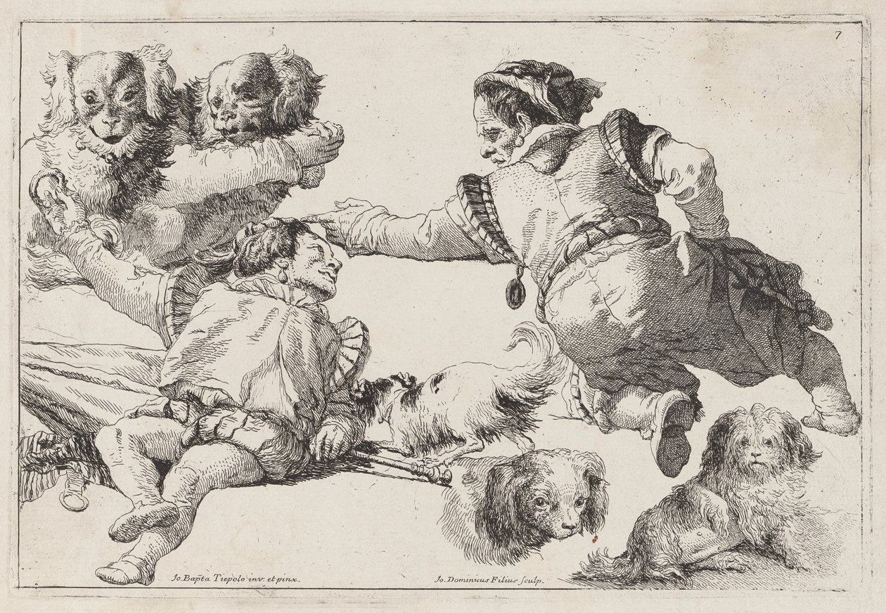 Nains et chiens - Giovanni Domenico Tiepolo