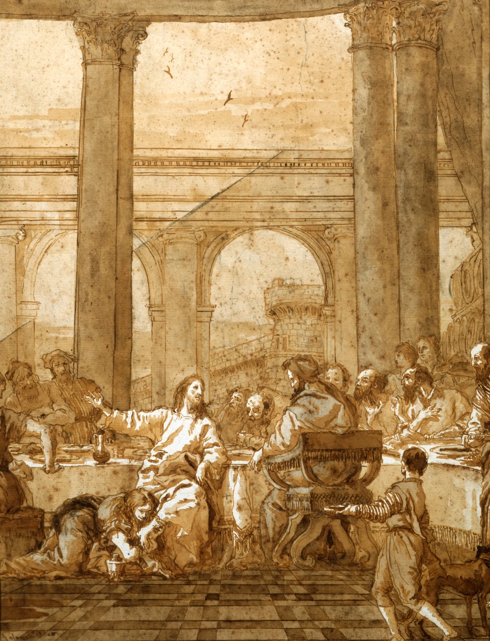 Festin dans la maison de Simon - Giovanni Domenico Tiepolo