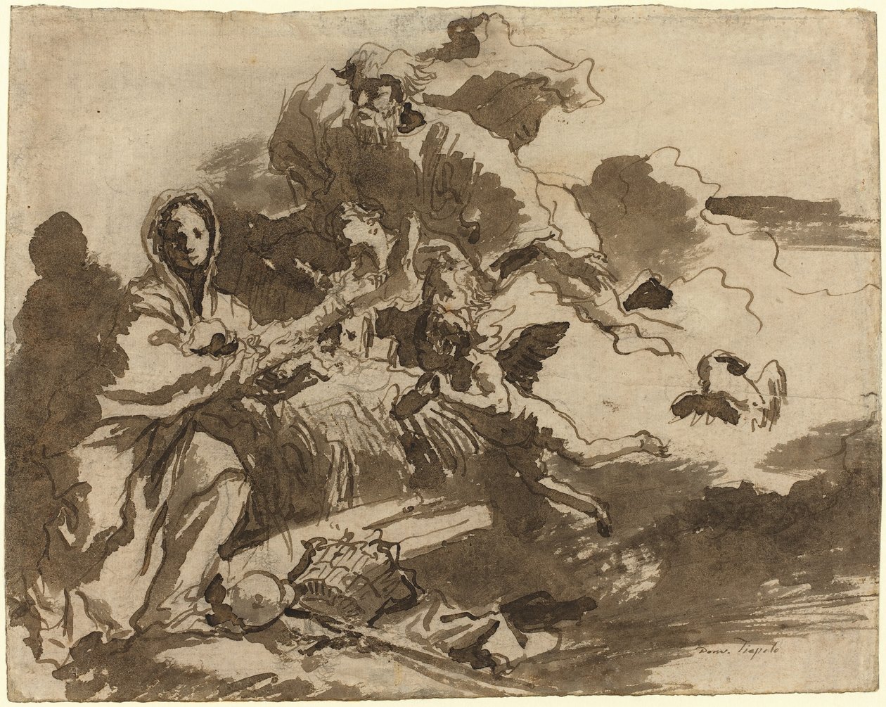 Dieu le Père et les anges adorant la Vierge à l