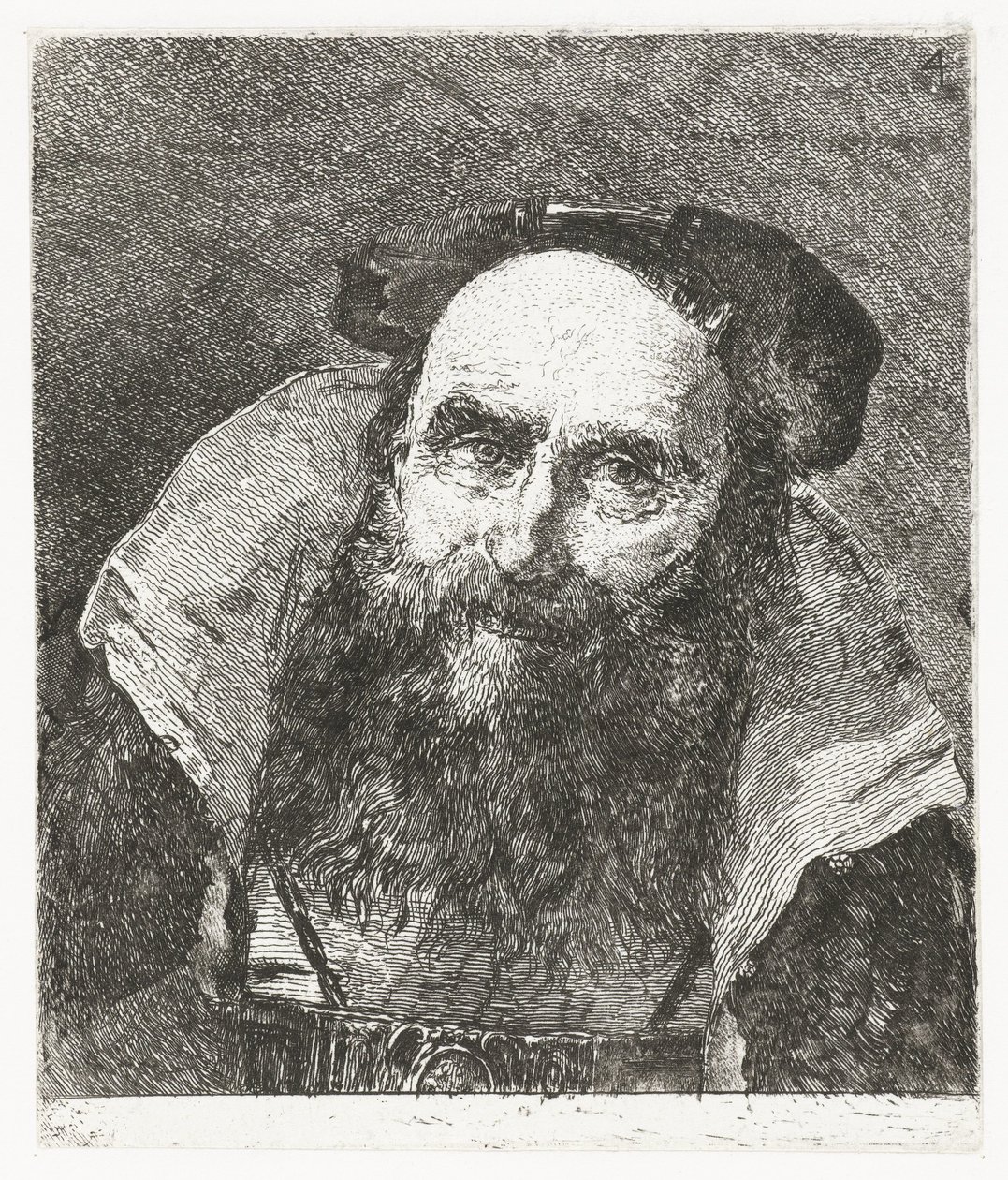 Vieil homme riant - Giovanni Domenico Tiepolo