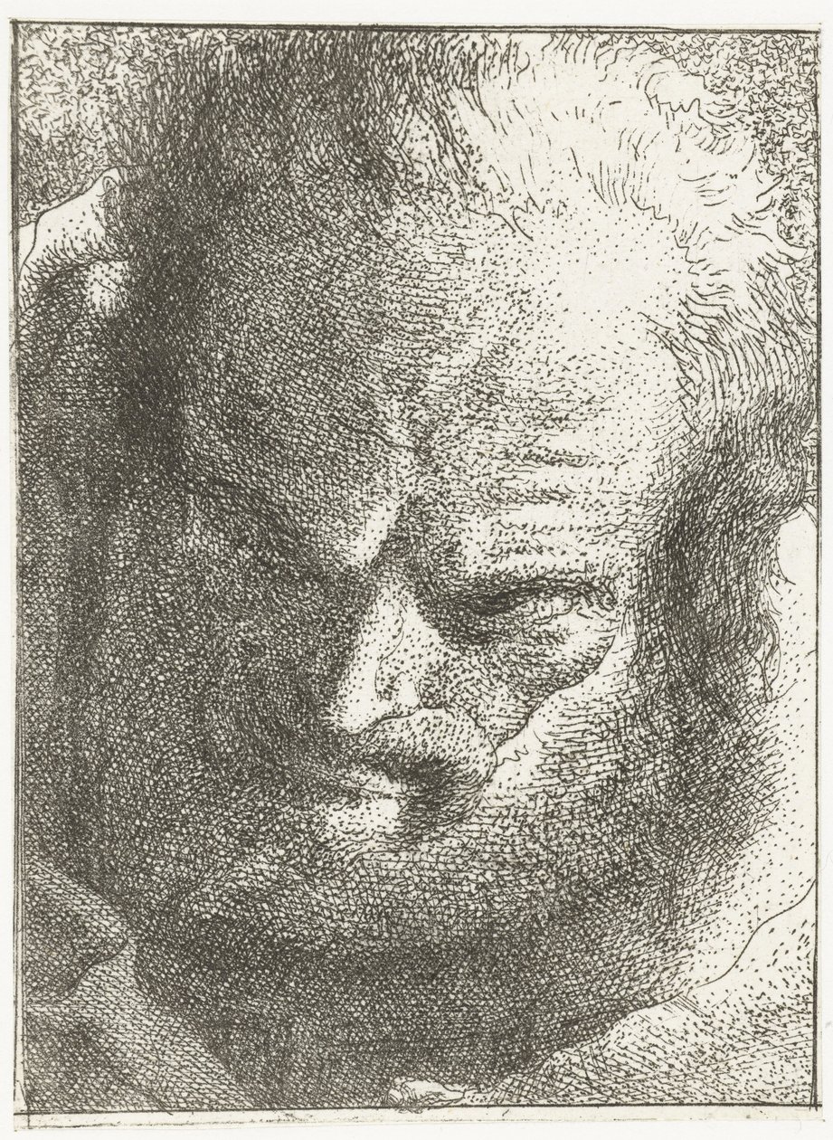 Homme regardant vers le bas - Giovanni Domenico Tiepolo