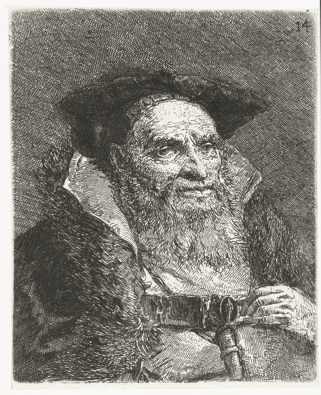 Homme avec béret - Giovanni Domenico Tiepolo