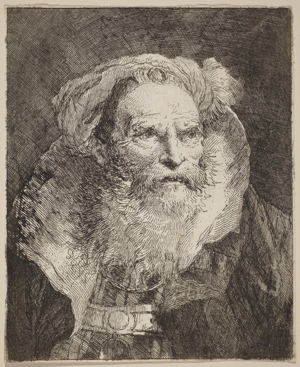 Vieil homme méditant - Giovanni Domenico Tiepolo