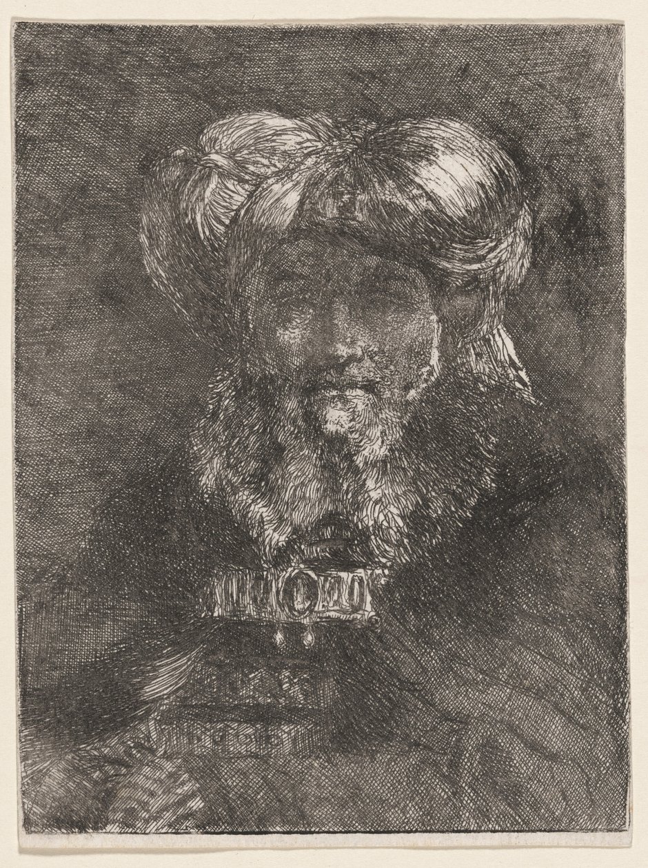 Vieil homme à la manière de Rembrandt - Giovanni Domenico Tiepolo