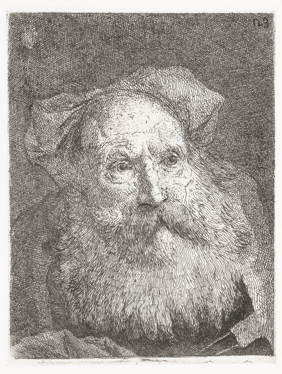 Vieil homme avec une barbe - Giovanni Domenico Tiepolo