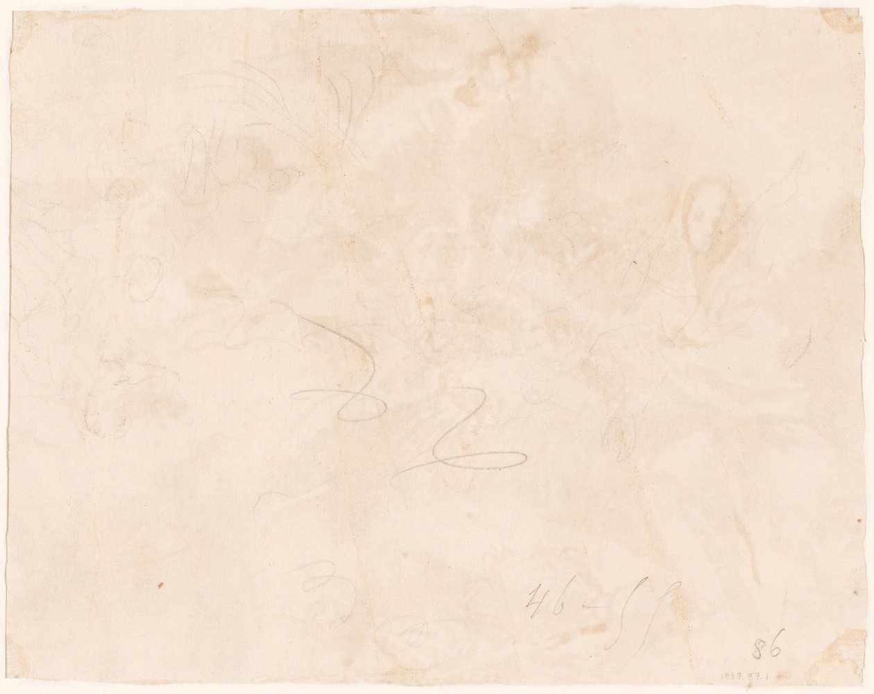 Esquisse pour la fuite en Égypte [verso] - Giovanni Domenico Tiepolo