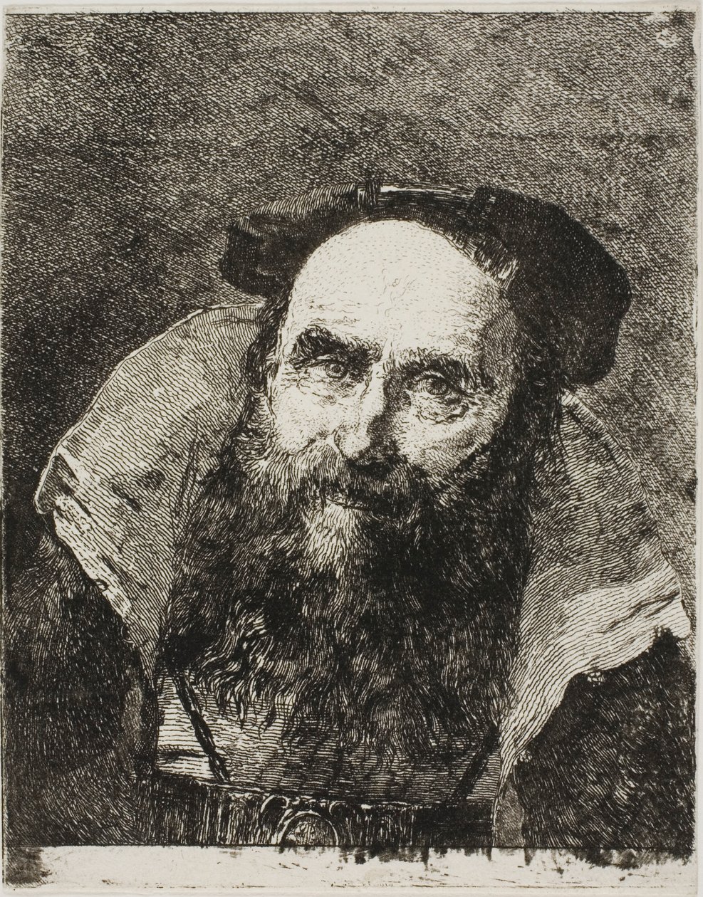 Vieil Homme Souriant - Giovanni Domenico Tiepolo